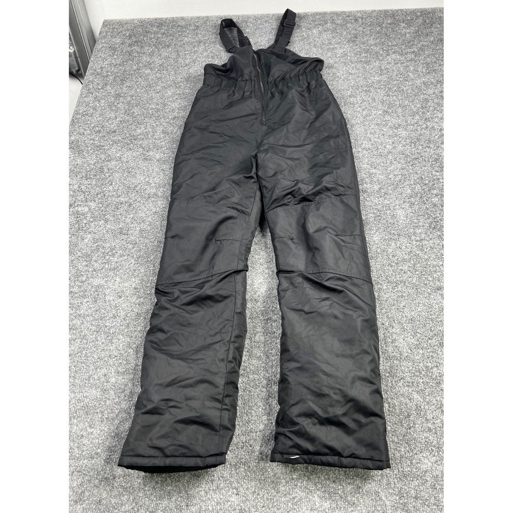 All in Motion Black Insulated Snow Bibs Overalls Ski Pants Large Reinforced Knee